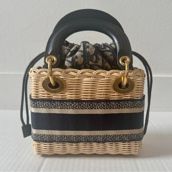 Dior Mini Lady Dior Wicker Basket Bag Oblique - Picture 3 of 9